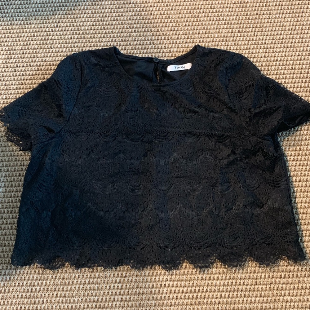 NOUL Black Lace Crop Top